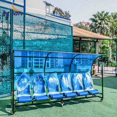 Хорошая цена Переносное защитное устройство для замены футбольной скамейки с настраиваемым логотипом / опциями названия команды и доступностью в соответствии с ADA онлайн