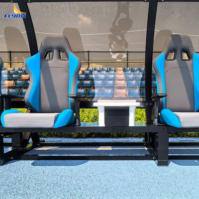 Хорошая цена Алюминиевая портативная заменительная скамейка с монтажной установкой и 5-летней гарантией для укрытия команды футбольного стадиона онлайн