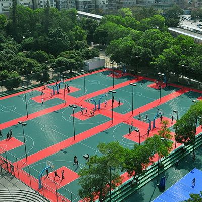 Хорошая цена Weather Resistant Outdoor Basketball Court Tiles Polypropylene Material With Multi Color онлайн
