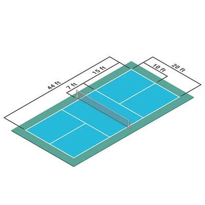Хорошая цена Размер площадки 44 * 20ft или 60 * 30ft Pickleball Court Mat Roll Установка с арциловым покрытием кристаллического песка верхний слой онлайн