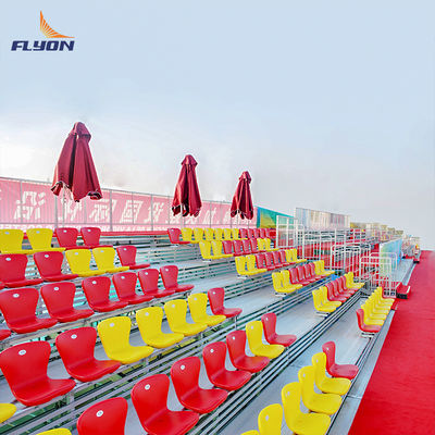 Хорошая цена EN 12727 Compliant Aluminum Bleachers with BS 5852 Fire Resistance and 5 Years Warranty for Outdoor Stadium Seating онлайн