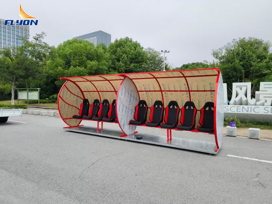 Хорошая цена EN 13501 Сертифицированный огнеупорный кожаный портативный скамейка с колесами для футбольных команд онлайн