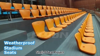 Прочные пластиковые сиденья Shell-E для стадиона, устойчивые к атмосферным воздействиям